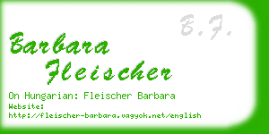 barbara fleischer business card